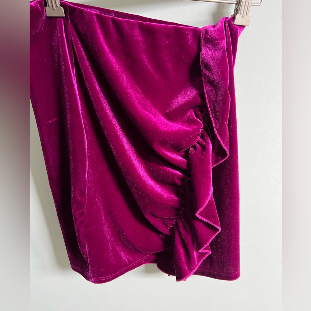 Velvet Holiday Skirt Ruched Forever 21 size M